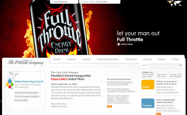 Coca cola site