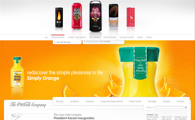 Coca Cola site